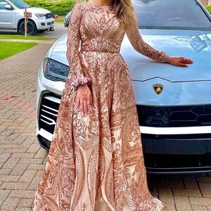 Rose Gold A Line Dress